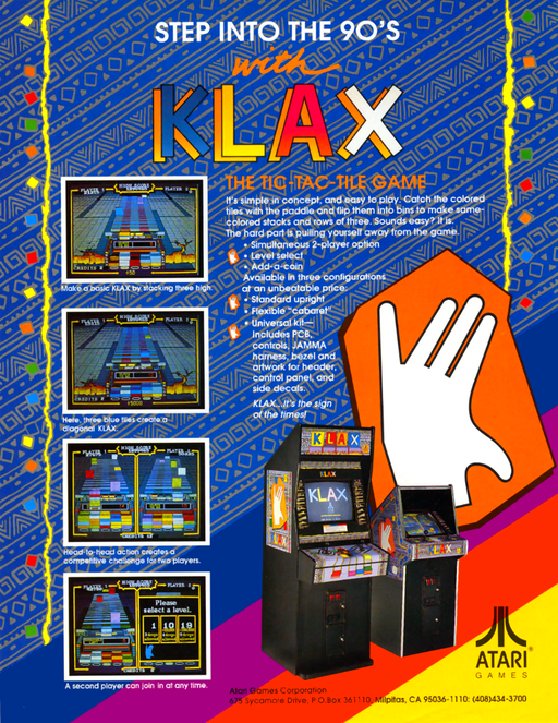 Klax (Japan, version 4) Arcade Game Cover